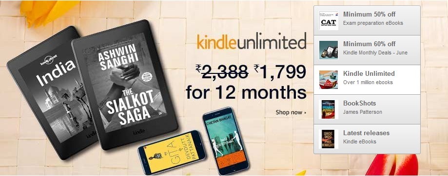 Amazon Kindle Unlimited banner