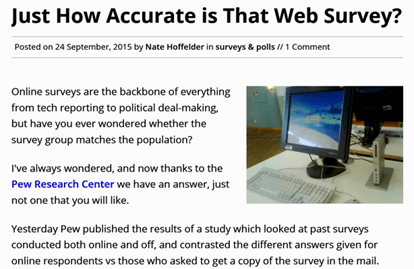 Just How Accurate is That Web Survey - The Digital Reader
